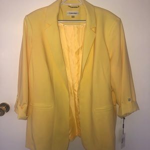 Awesome yellow Calvin Klein Blazer NEW WITH TAGS!!!!